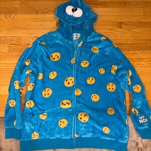 Sesame Street Fuzzy Blue Cookie Monster Hoodie